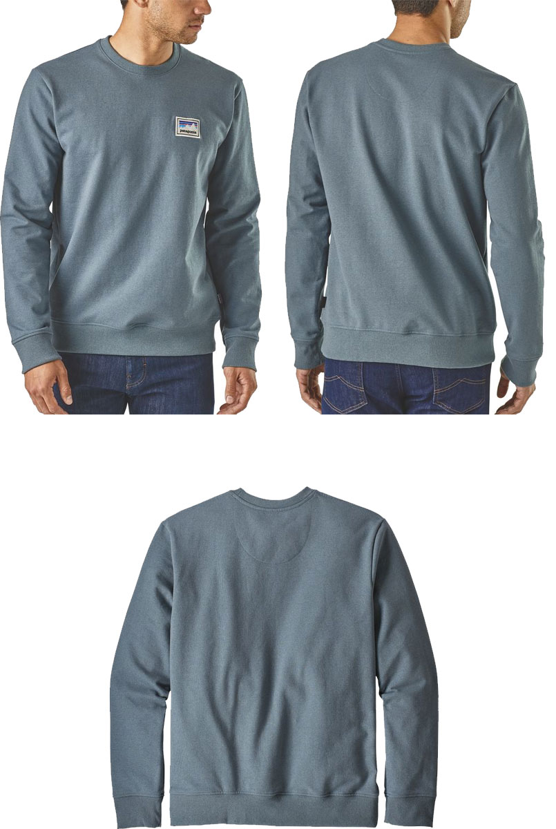 patagonia shop sticker patch uprisal crew sweatshirt