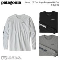 パタゴニア PATAGONIA メンズ Tシャツ 39042＜Men's Long-Sleeved Text Logo Responsibili-Tee メンズ・ロングスリーブ・テキスト・ロゴ・レスポンシビリティー＞2019FW