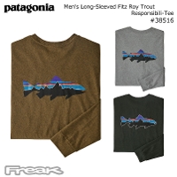 パタゴニア PATAGONIA メンズ 長袖 Tシャツ 38516＜Men's Long-Sleeved Fitz Roy Trout Responsibili-Tee  メンズ・ロングスリーブ・フィッツロイ・トラウト・レスポンシビリティー＞2020FW ※取り寄せ品