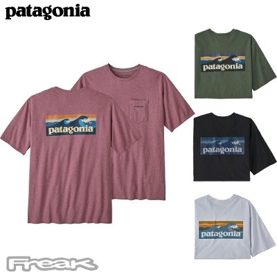 パタゴニア PATAGONIA メンズ Tシャツ 37655＜Men's Boardshort Logo Pocket Responsibili-Tee メンズボードショーツロゴポケットレスポンシビリティー＞2023SS ※取り寄せ品