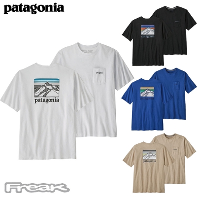 パタゴニア PATAGONIA メンズ Ｔシャツ 38511＜Men's Line Logo Ridge Pocket Responsibili-Tee メンズ・ライン・ロゴ・リッジ・ポケット・レスポンシビリティー＞ 2023SS ※取り寄せ品