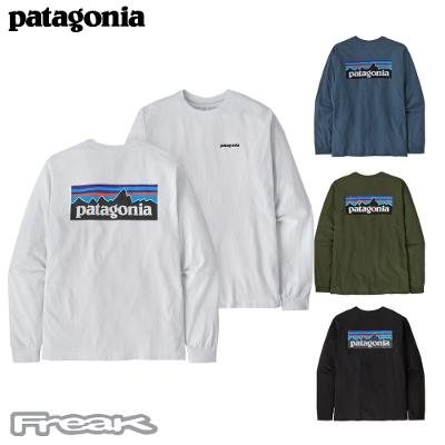 p^SjA PATAGONIA Y TVc 38518Men's Long-Sleeved P-6 Logo Responsibili-Tee  YEOX[uEP-6SEX|VreB[2024FW 񂹕i