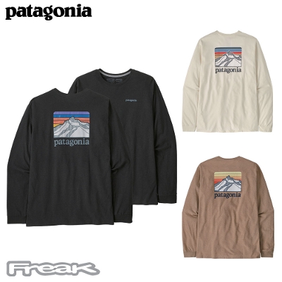 p^SjA PATAGONIA Y TVc 38517Men's Long-Sleeved Line Logo Ridge Responsibili-Tee  YEOX[uECESEbWEX|VreB[2024FW 񂹕i