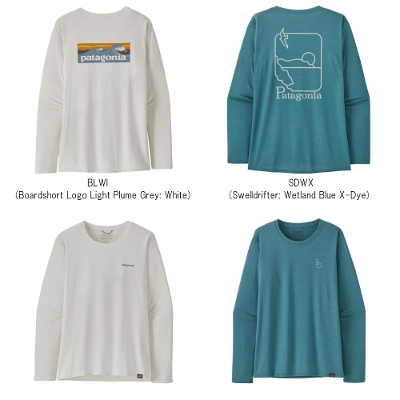 p^SjA PATAGONIA fB[X TVc 45175Women's Long-Sleeved Capilene Cool Daily Graphic Shirt - WatersEBYEOX[uELv[EN[EfC[EOtBbNEVciEH[^[Yj2025SS