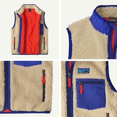 p^SjA PATAGONIA LbY t[X xXg 65614Kids' Retro-X Vest LbYEgXExXgj̎q̎q 2025FW 񂹕i