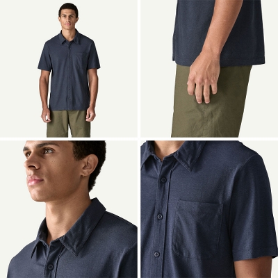 �p�^�S�j�A PATAGONIA �����Y �V���c 42045��Men's Trail Harbor Button-Down Knit Shirt �����Y�E�g���C���E�n�[�o�[�E�{�^���_�E���E�j�b�g�E�V���c�� 2026SS �����񂹕i