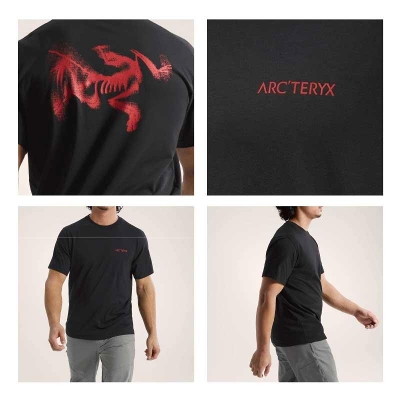 ARC'TERYX �A�[�N�e���N�X ��Kragg SL Cotton Blurred Bird Shirt SS Men's - Black / Dynasty  �N���b�O SL �R�b�g�� �u���[�h�o�[�h �V���[�g�X���[�u �����Y������ T�V���c 2026SS �����[���֔���