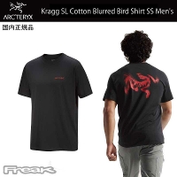 ARC'TERYX �A�[�N�e���N�X ��Kragg SL Cotton Blurred Bird Shirt SS Men's - Black / Dynasty  �N���b�O SL �R�b�g�� �u���[�h�o�[�h �V���[�g�X���[�u �����Y������ T�V���c 2026SS �����[���֔���
