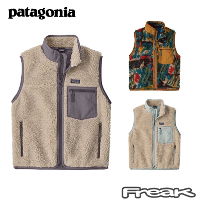 �p�^�S�j�A PATAGONIA �L�b�Y �t���[�X �x�X�g 65614��Kids' Retro-X Vest �L�b�Y�E���g��X�E�x�X�g���j�̎q���̎q 2026FW �����񂹕i